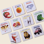 A collection of nine My First Learning board books featuring topics like alphabet, colors, shapes, vegetables, fruits, animals, and vehicles.
