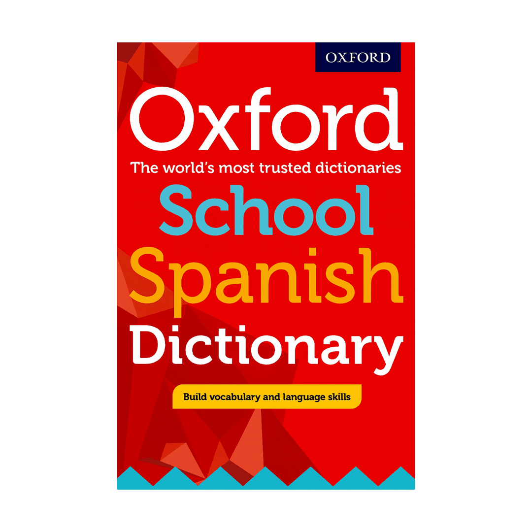 Oxford School Spanish Dictionary on a red background
