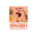 Book cover of 'Spanish' language learning pack with colorful illustrations on a white background
