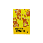 Book cover of 'Beginners' Spanish' with a yellow background and architectural design.
