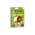 A boxed card set titled "Wild Animals" by Crayola, featuring a green package with a cartoon lion and text indicating 25 cards for ages 4+. The product is photographed on a plain white background.