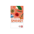 Book cover of '15-Minute Spanish' with Spanish-themed illustrations on a white background